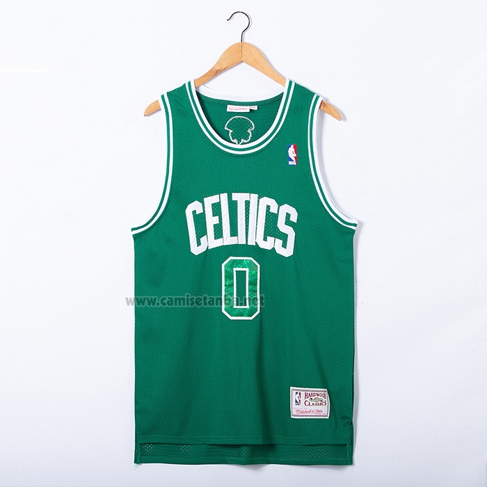 Camiseta Boston Celtics Jayson Tatum #0 Snakeskin Hardwood Classics 2021 Verde